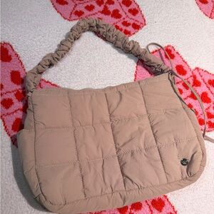 Quilted West Bronco Tan/Muave Shoulder Bag